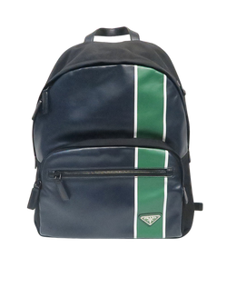 Technical Backpack L, Fabric/Leather, Blue/Green, 165, DB, 3*